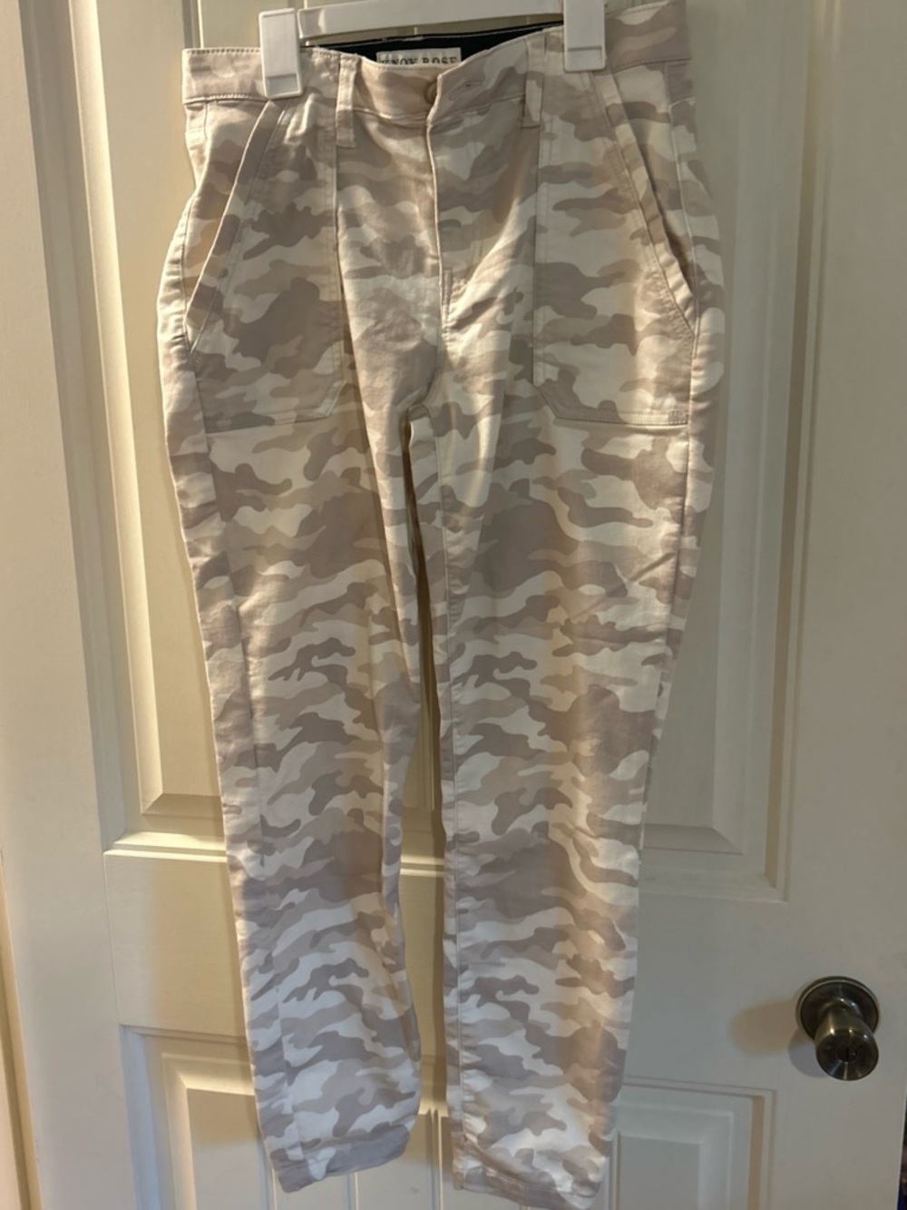 Knox Rose Beige Camo Utility Cargo Pants